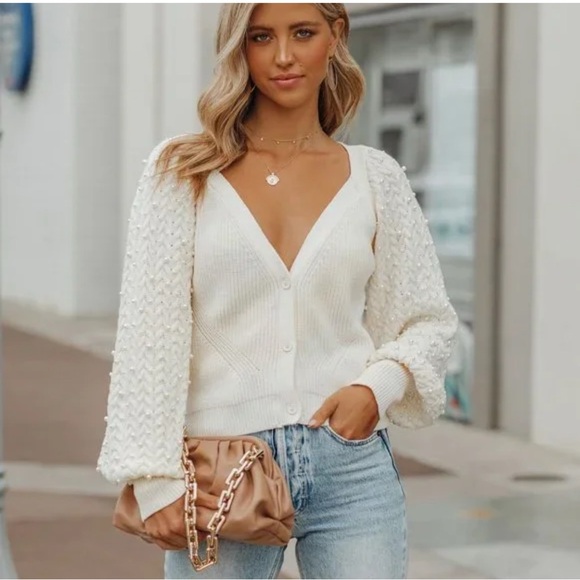 dee elle Sweaters - Dee Elle Pearl Cardigan